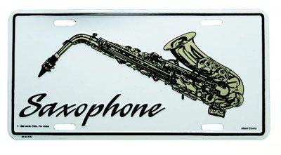 \'Nummerplaat\' saxofoon