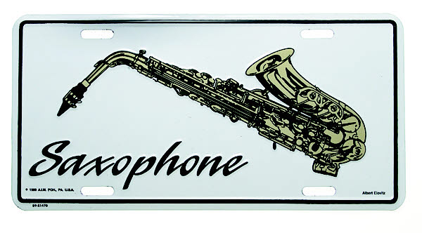 'Nummerplaat' saxofoon - Klik op de afbeelding om het venster te sluiten